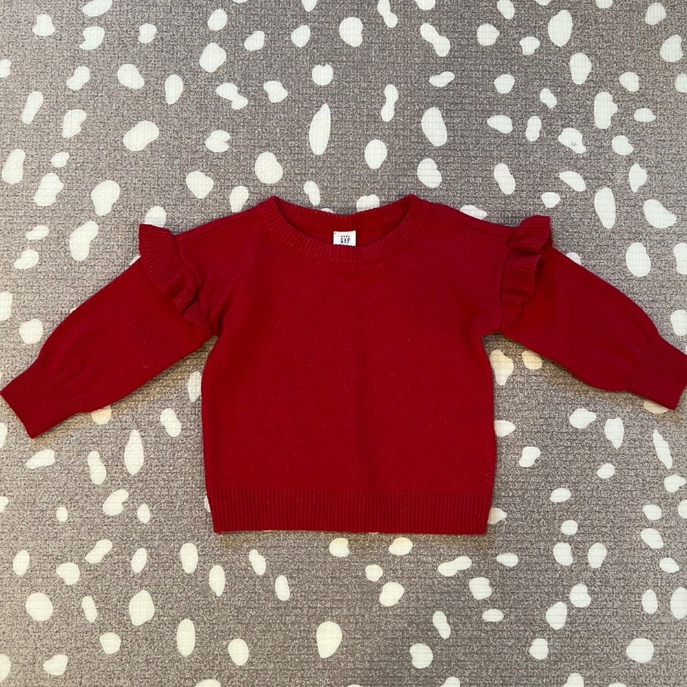 Baby Gap Red Ruffle Sweater